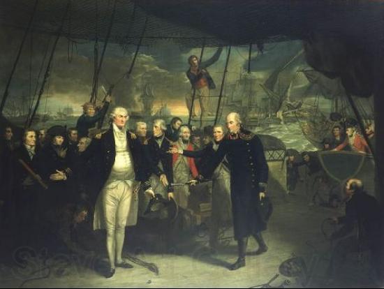 Daniel Orme Duncan Receiving the Surrender of de Winter at the Battle of Camperdown Spain oil painting art